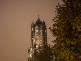 IMG 6049 Dom in de Wolken 2014 DezeFoto : 2014, Dom, Gracht, Herfst, In de wolken, Kerk, Plumeau, Teun, Utrecht, Voorstelling, Wouter, avond